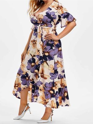 Plus Bohemian Print Dress