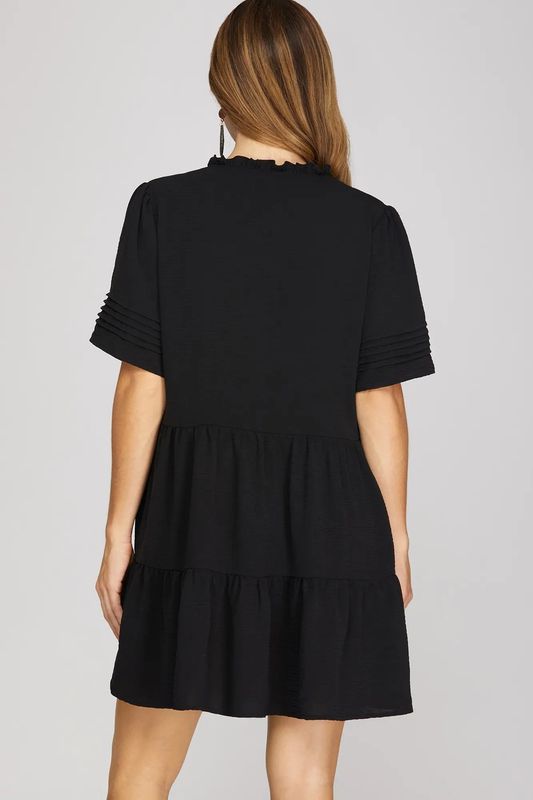  Ruffled Tiered Mini Dress 