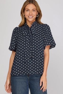 Polka Dot Print Top