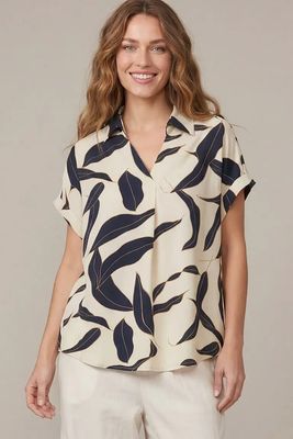 Collared Printed Top
