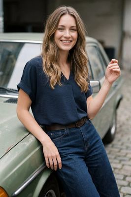 Collared Woven Top