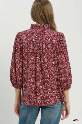 Ruffle Button Down Top
