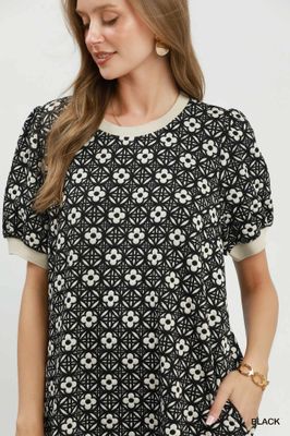 Puff Sleeve Mini Dress