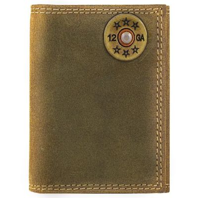 Vintage Tan Leather Trifold Wallet