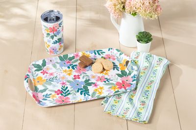 Floral Bloom Serving Tray