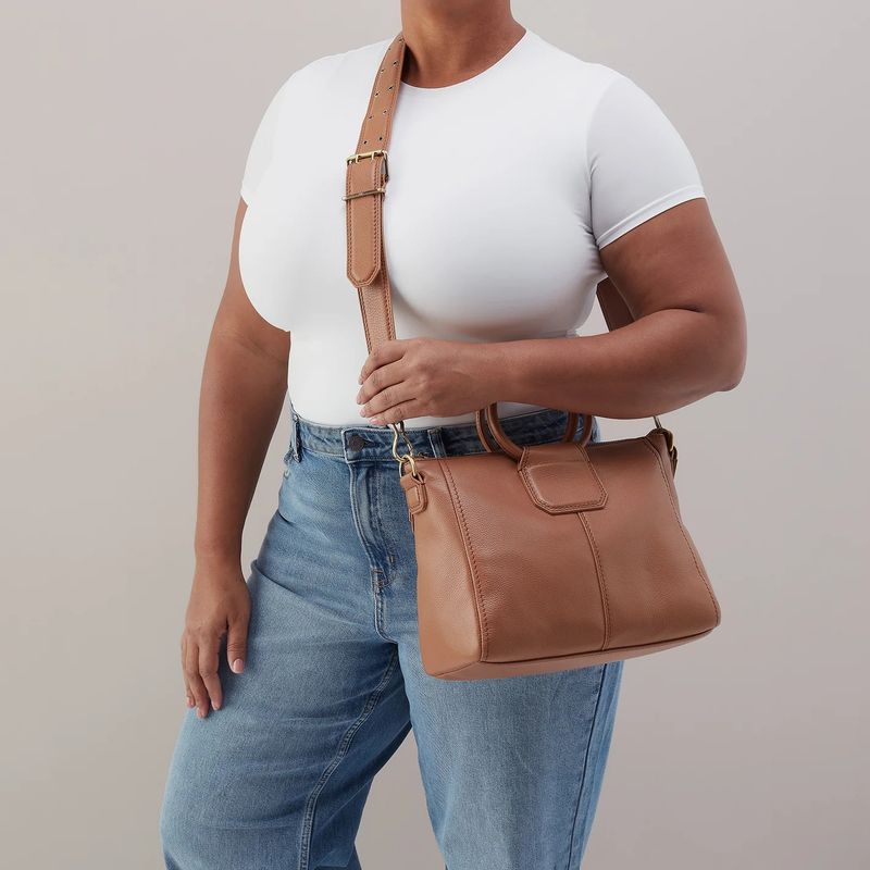 Sheila Medium Satchel In Pebbled Leather