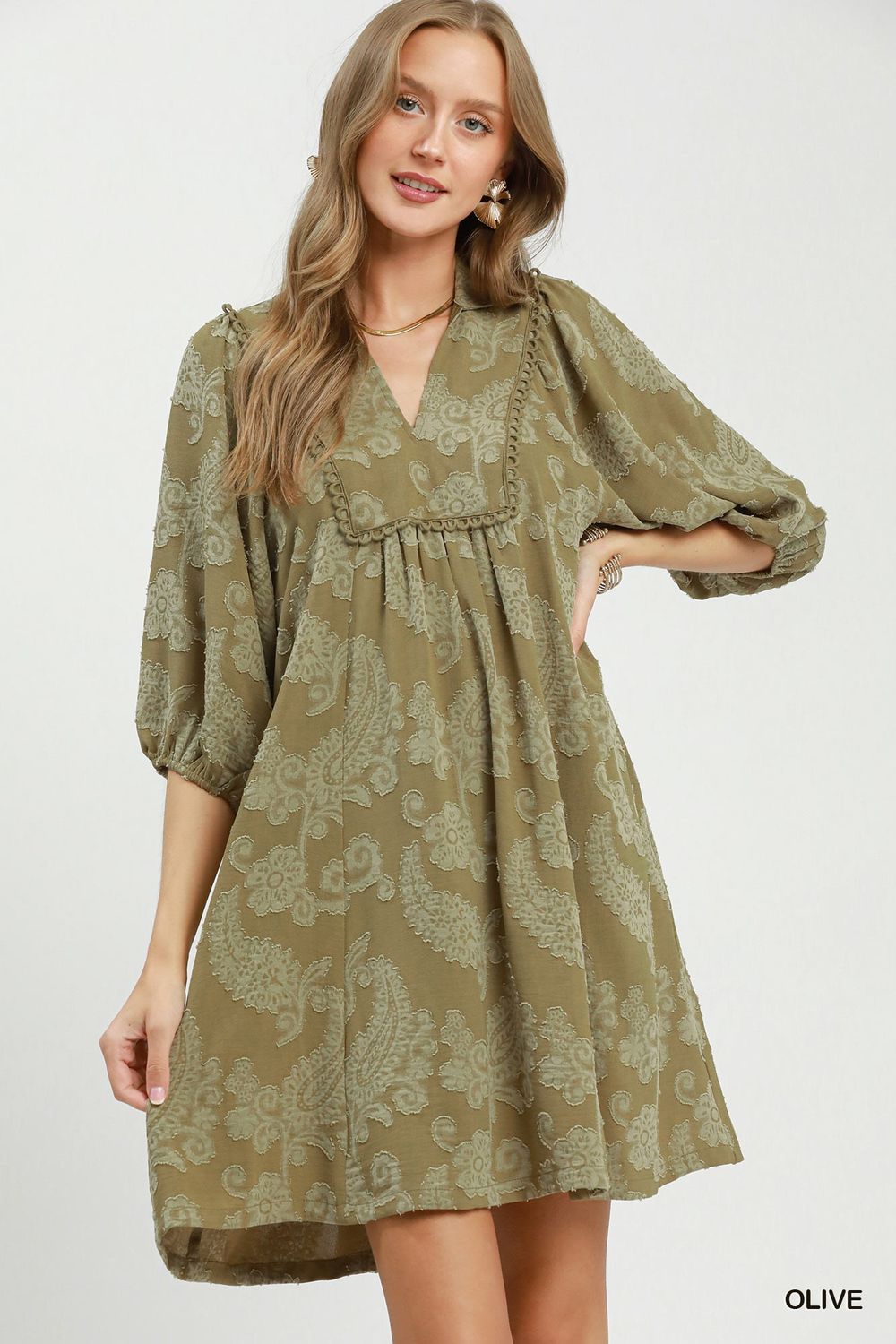 Puff Sleeve Babydoll Dress