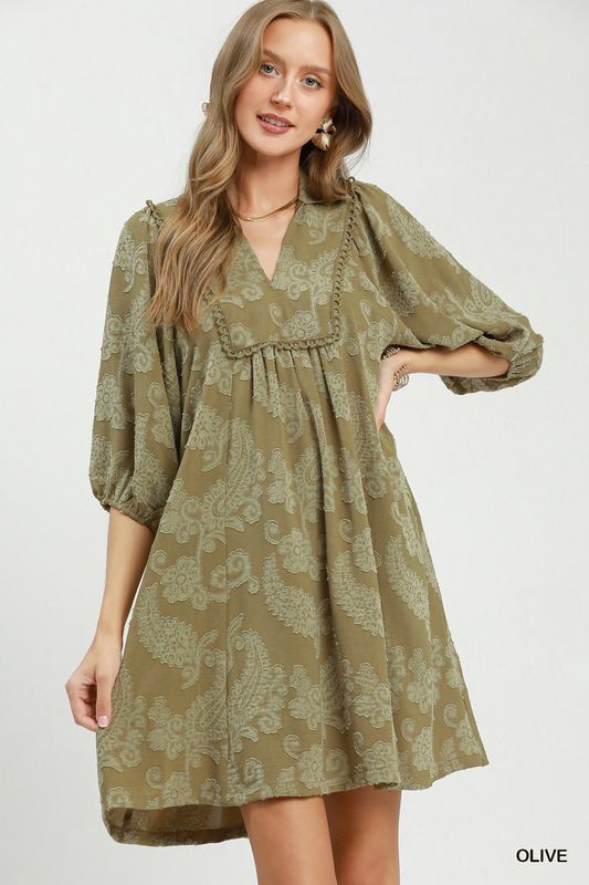 Puff Sleeve Babydoll Dress