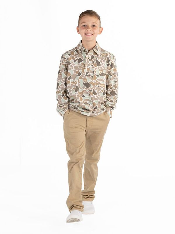 Youth Western Long Sleeve Polo