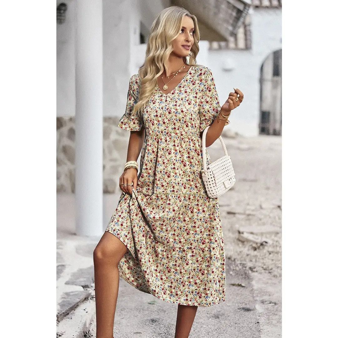 Boho Short Sleeve Dress