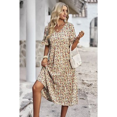Boho Short Sleeve Dress