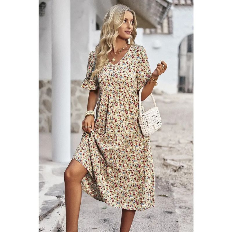 Boho Short Sleeve Dress