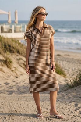 Collarded Midi Dress
