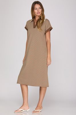 Collarded Midi Dress