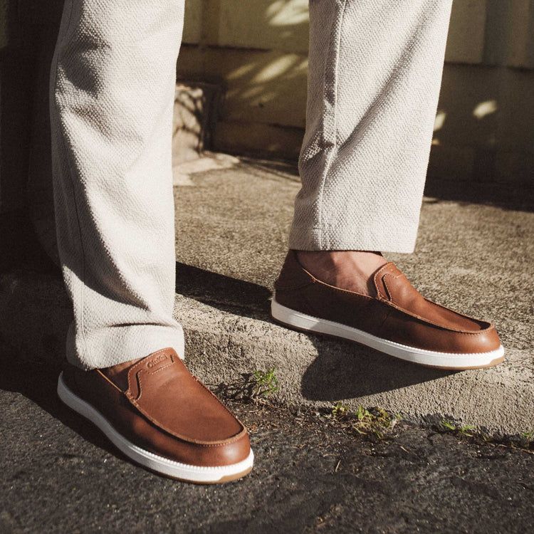 Kākaha Nia Men’s Leather Slip-On Shoes