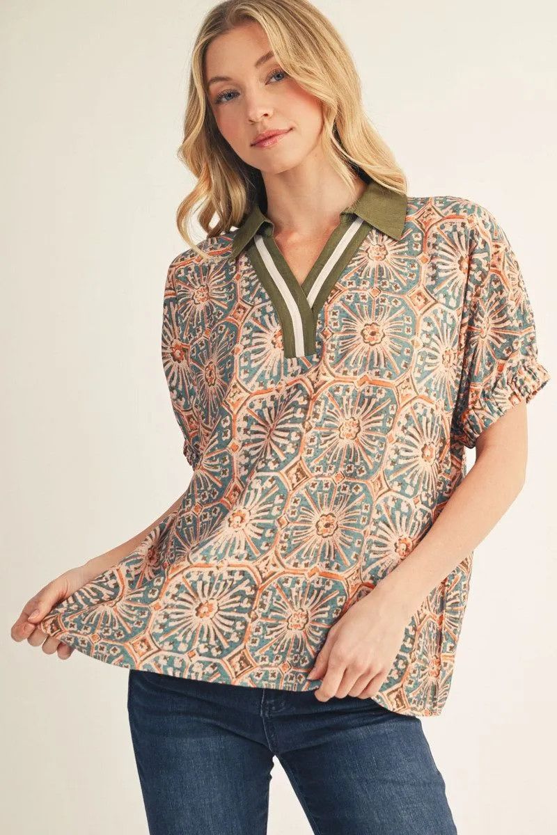 Boho Print Top