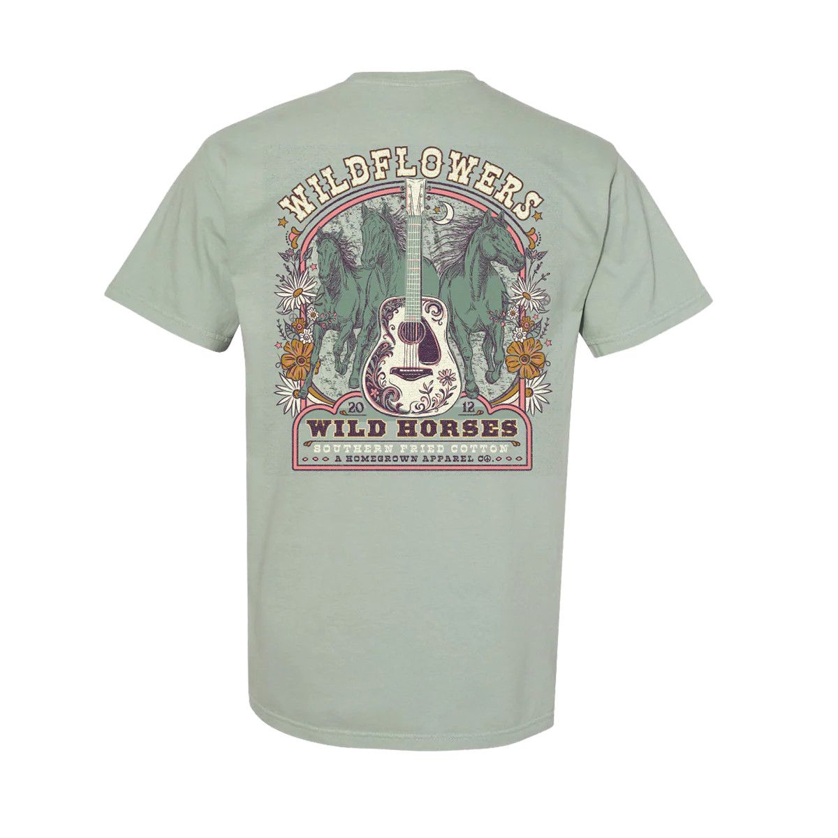 Wildflowers and Wild Horses Short Sleeve T-Shirt