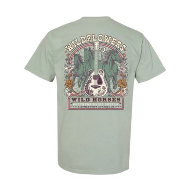 Wildflowers and Wild Horses Short Sleeve T-Shirt