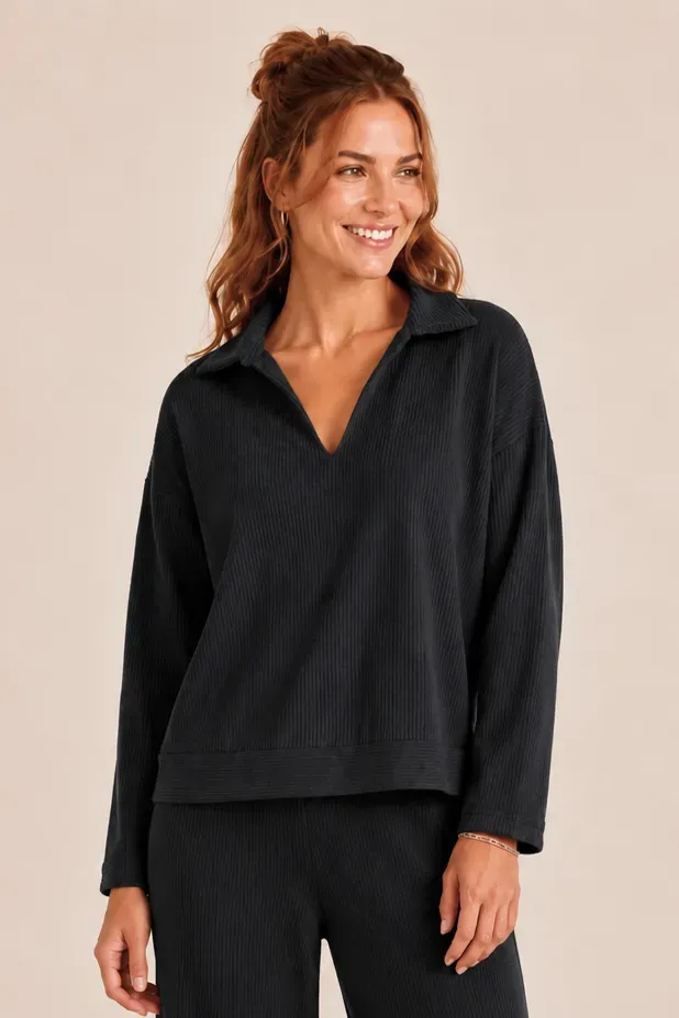 Urban Ribbed Top, Color: Black, Size: S