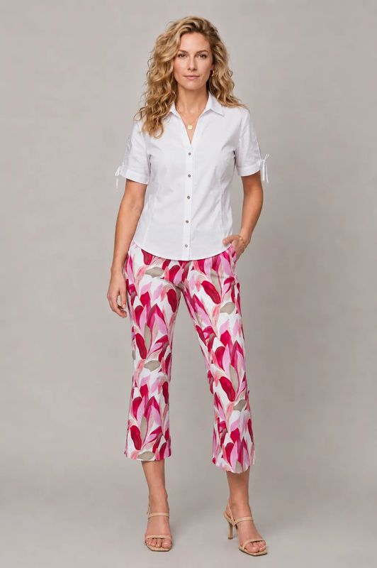 Poplin Bow Tie Sleeve Top