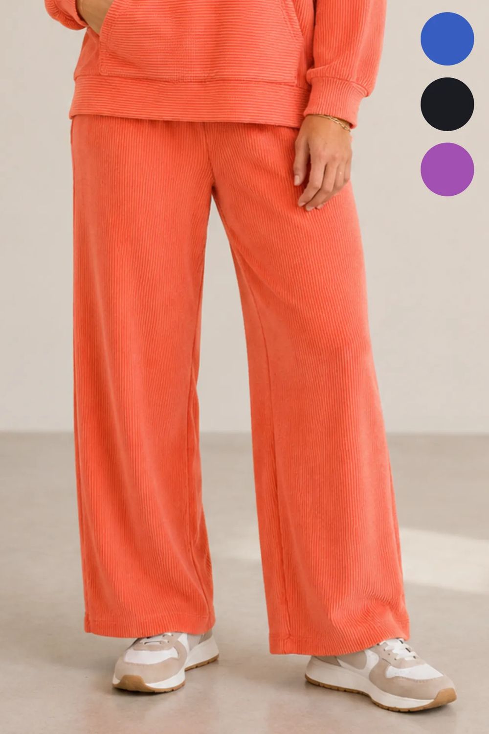 Ribbed Wide Leg Pant