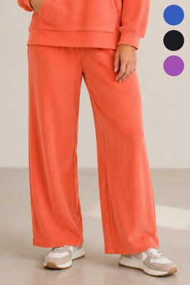 Ribbed Wide Leg Pant