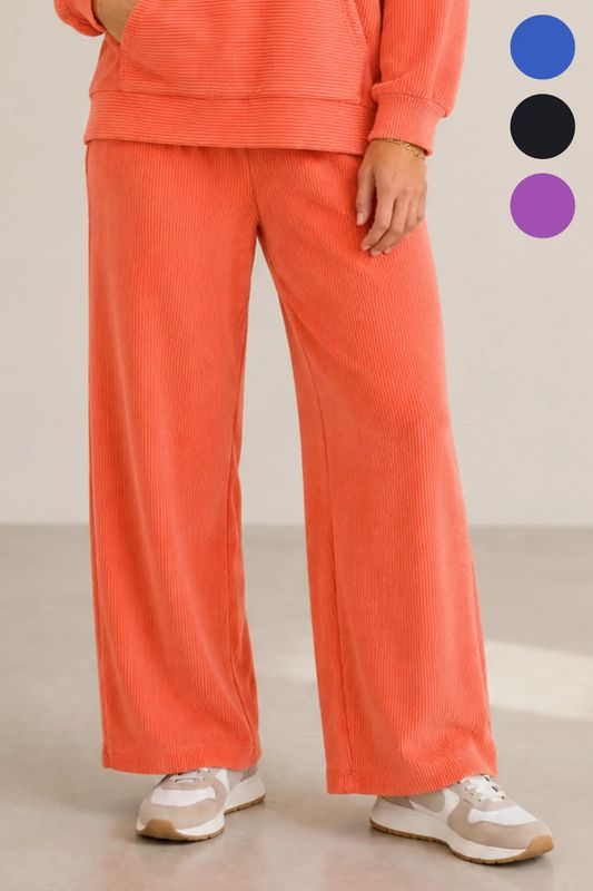 Ribbed Wide Leg Pant