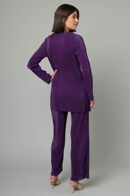 Mini-Pleat V-Neck Tunic