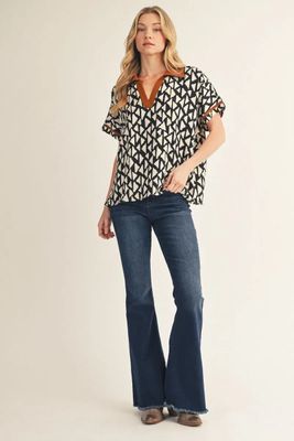 PLUS Geo Print Top