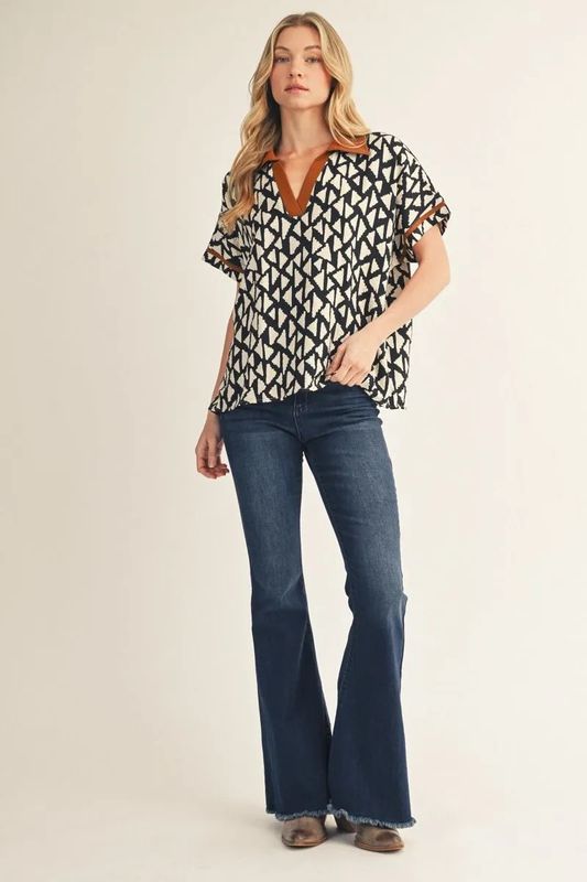PLUS Geo Print Top