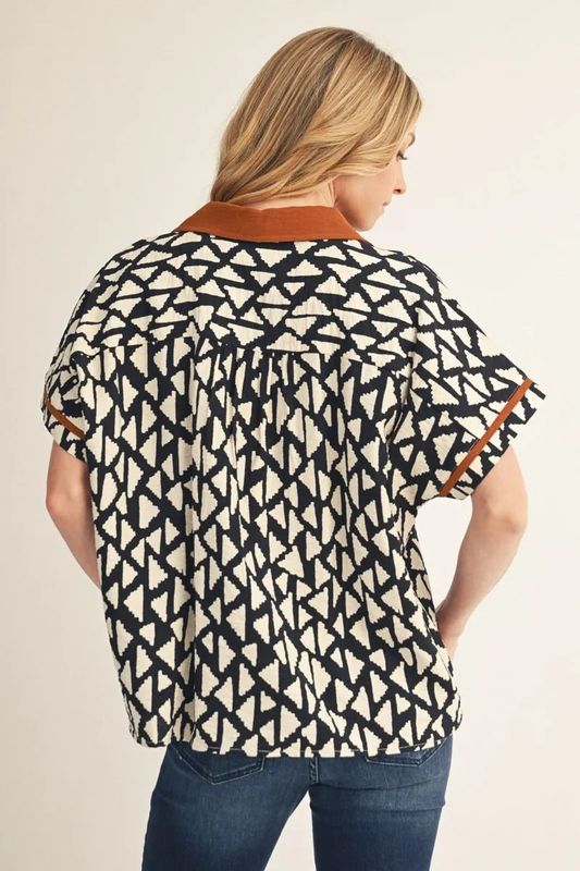 PLUS Geo Print Top
