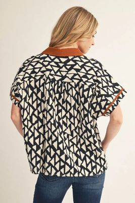 PLUS Geo Print Top