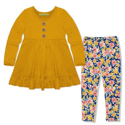 Girls Long-Sleeve Leggings Set