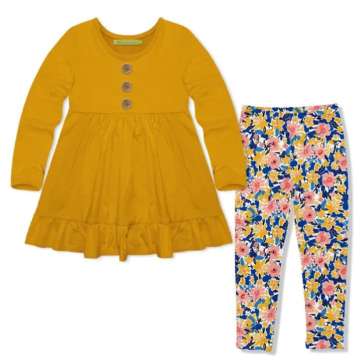 Girls Long-Sleeve Leggings Set