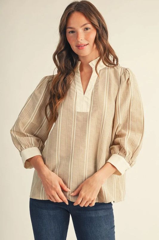 Tiny Gingham Check Top