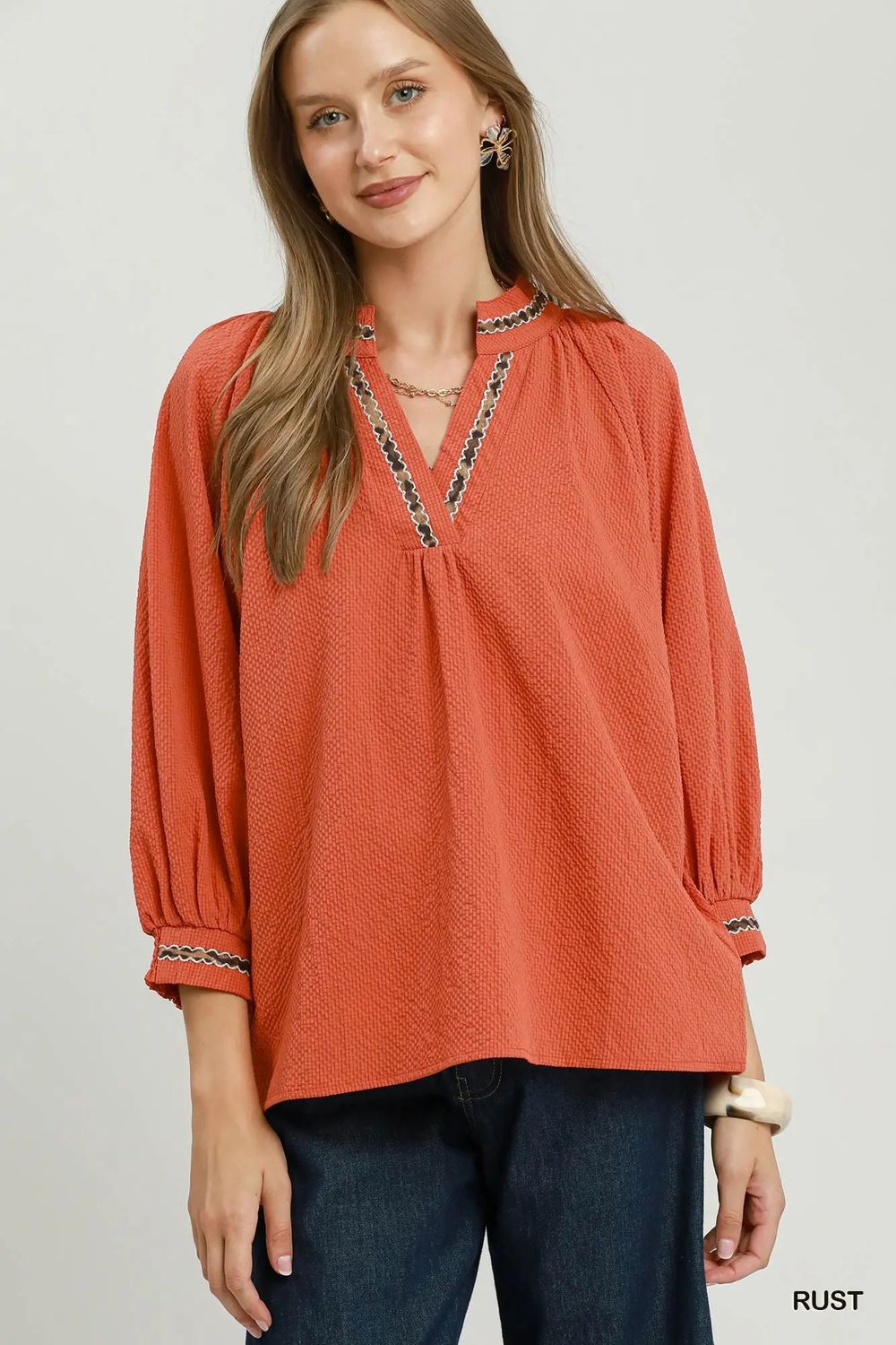 V -Neck Collared Top