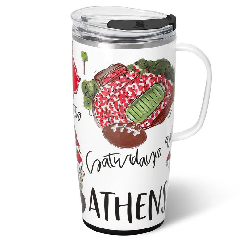 Saturdays in Athens Travel Mug 22 oz.