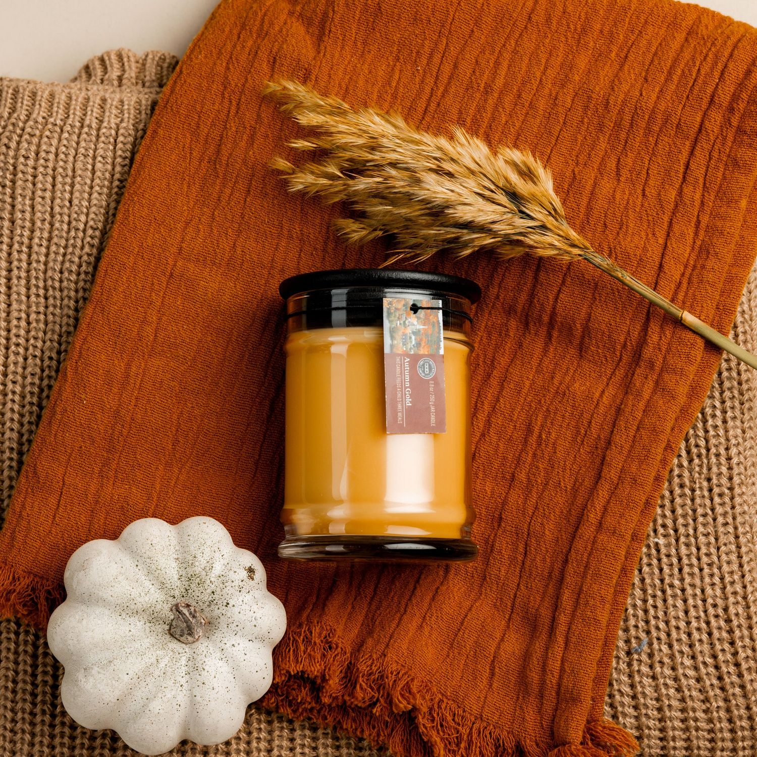 8oz Small Jar Candle - Autumn Gold