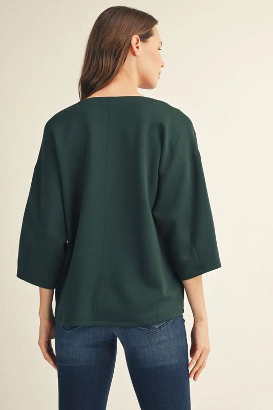 Solid V-Neck Top