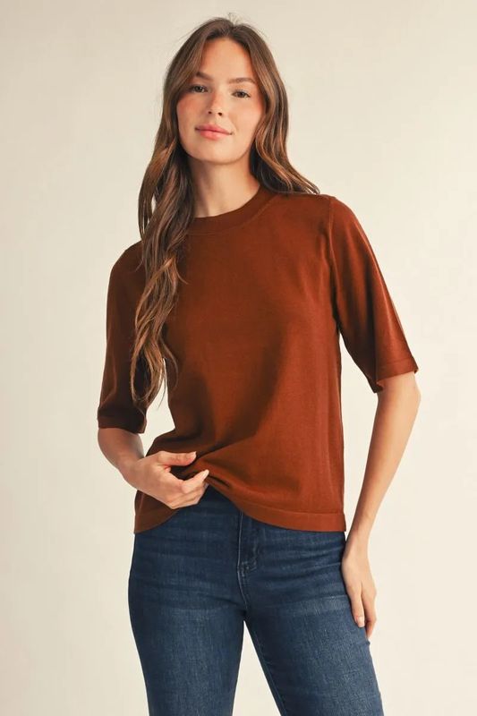 Round Neck Sweater Top