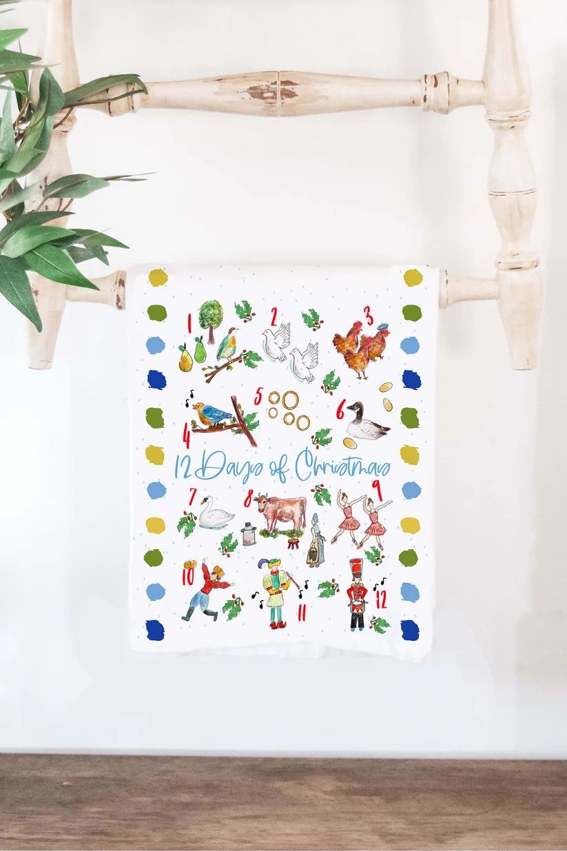 12 Days Of Christmas Tea Towels