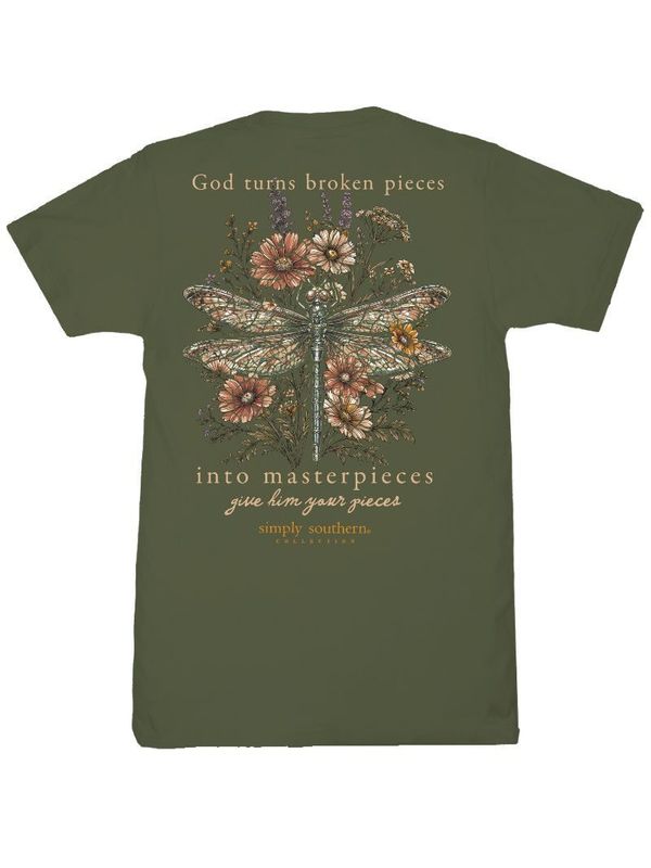 'God Turns Broken Pieces Into Masterpieces' Short Sleeve Tee