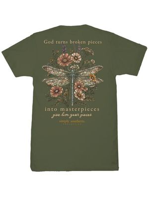 'God Turns Broken Pieces Into Masterpieces' Short Sleeve Tee