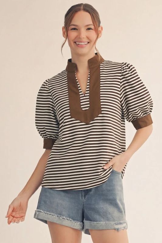 Solid Stripe Top