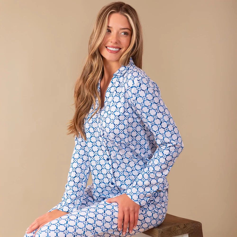 Blu Diamond Cloud Plush Pajama Top