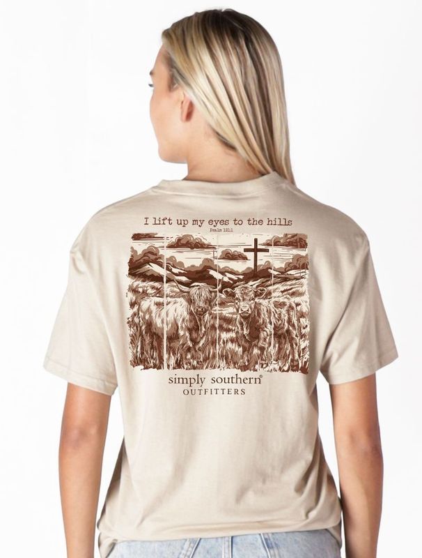 'I Lift My Eyes To The Hills' Short Sleeve T-Shirt