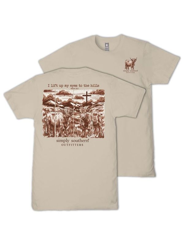 'I Lift My Eyes To The Hills' Short Sleeve T-Shirt
