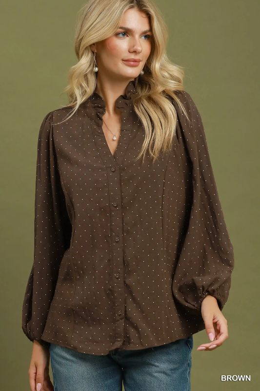 Ruffle Collar Blouse