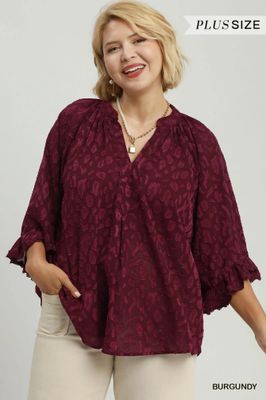 Plus Bell Sleeve Blouse