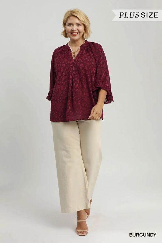 Plus Bell Sleeve Blouse